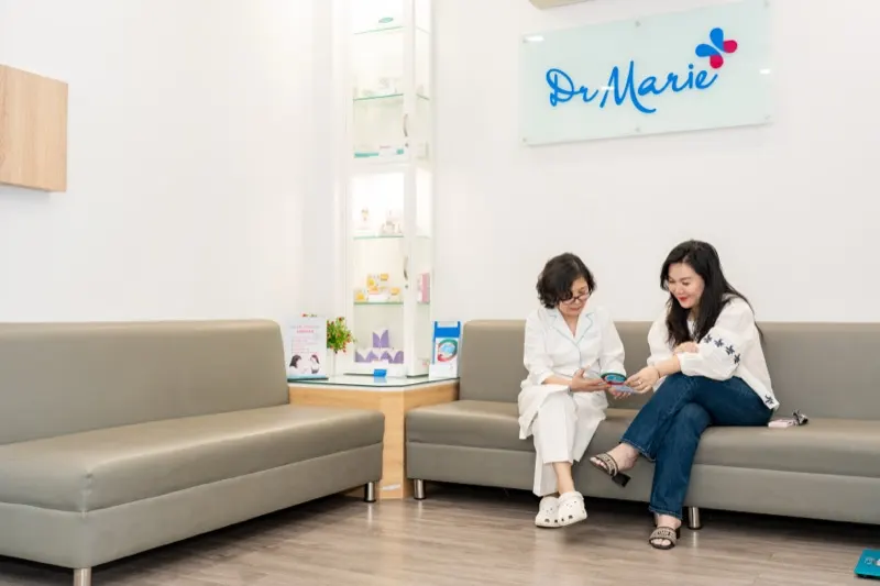 Không gian đón tiếp hiện đại tại Dr.Marie